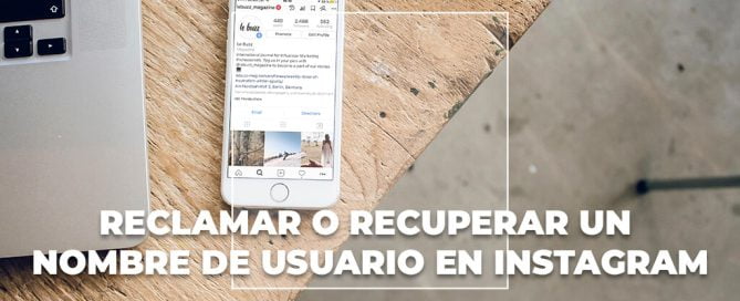 reclamar nombre de usuario Instagram