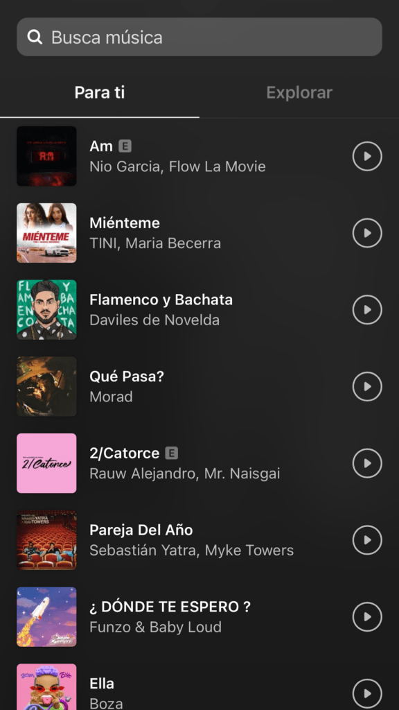 Poner música stories6